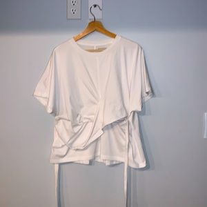 Banana Republic white flowy shirt